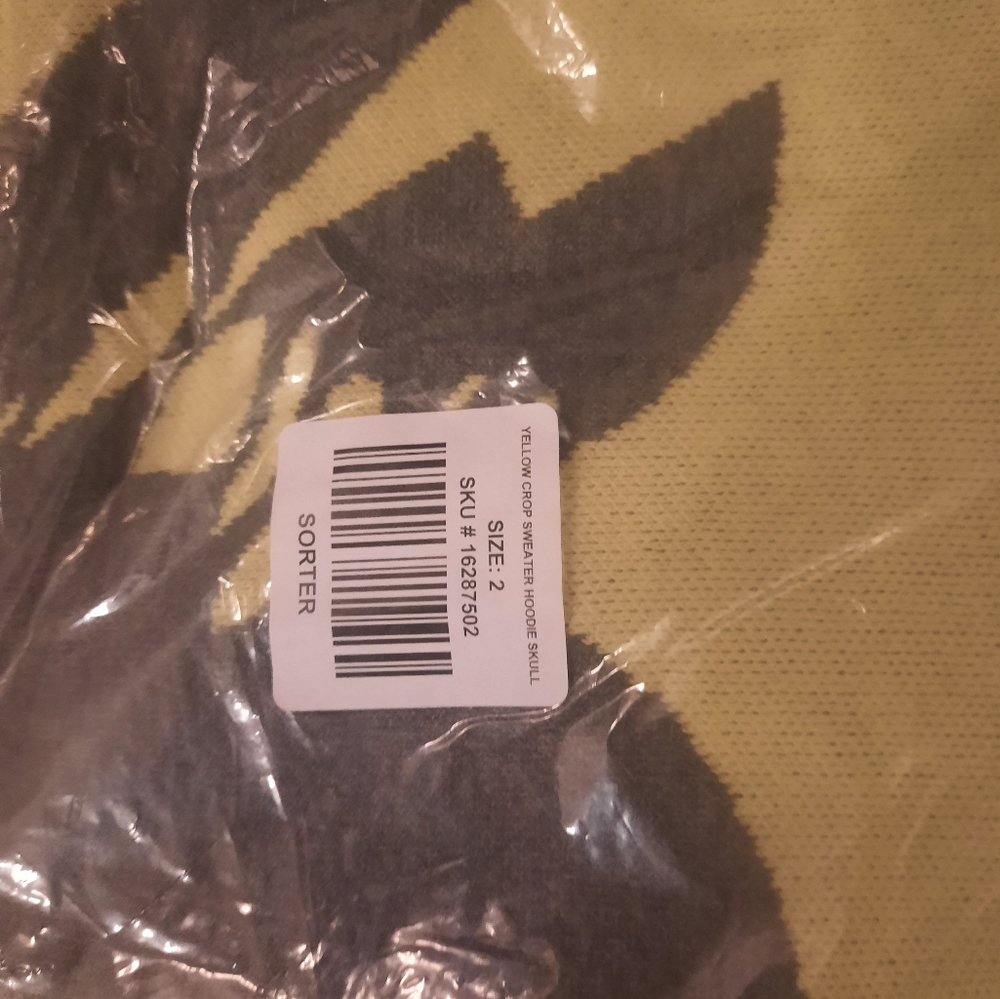 Torrid Yellow Crop Luxe Cozy Heart Sweater Hoodie - Picture 9 of 11